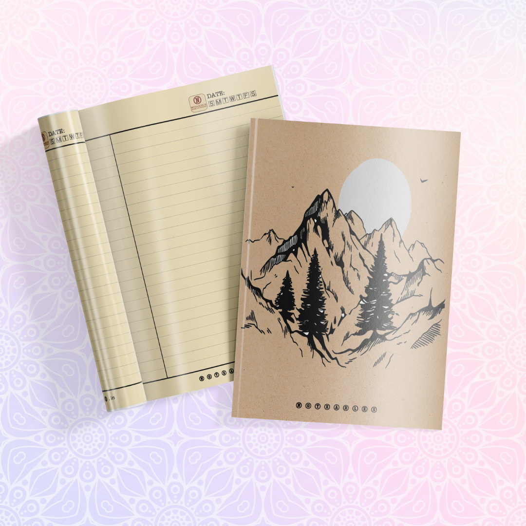 SHARP-EDGED MOUNTAINS KRAFT NOTEBOOK A5