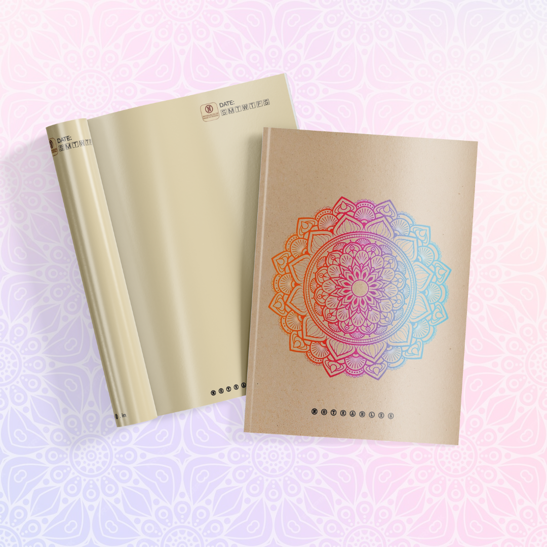 Kraft Vibrant Mandala Notebook A5