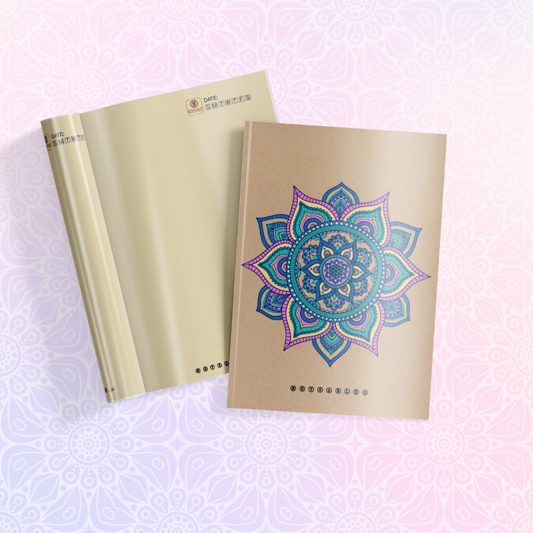 Kraft Radiant Rangoli Mandala Notebook A6