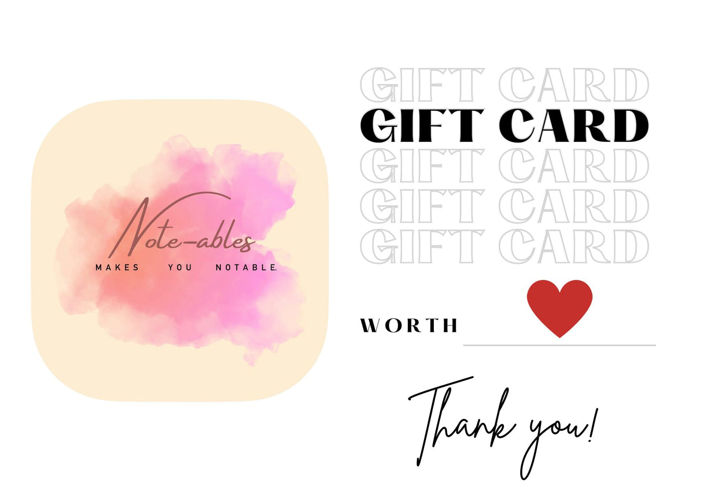 Noteables Gift Card