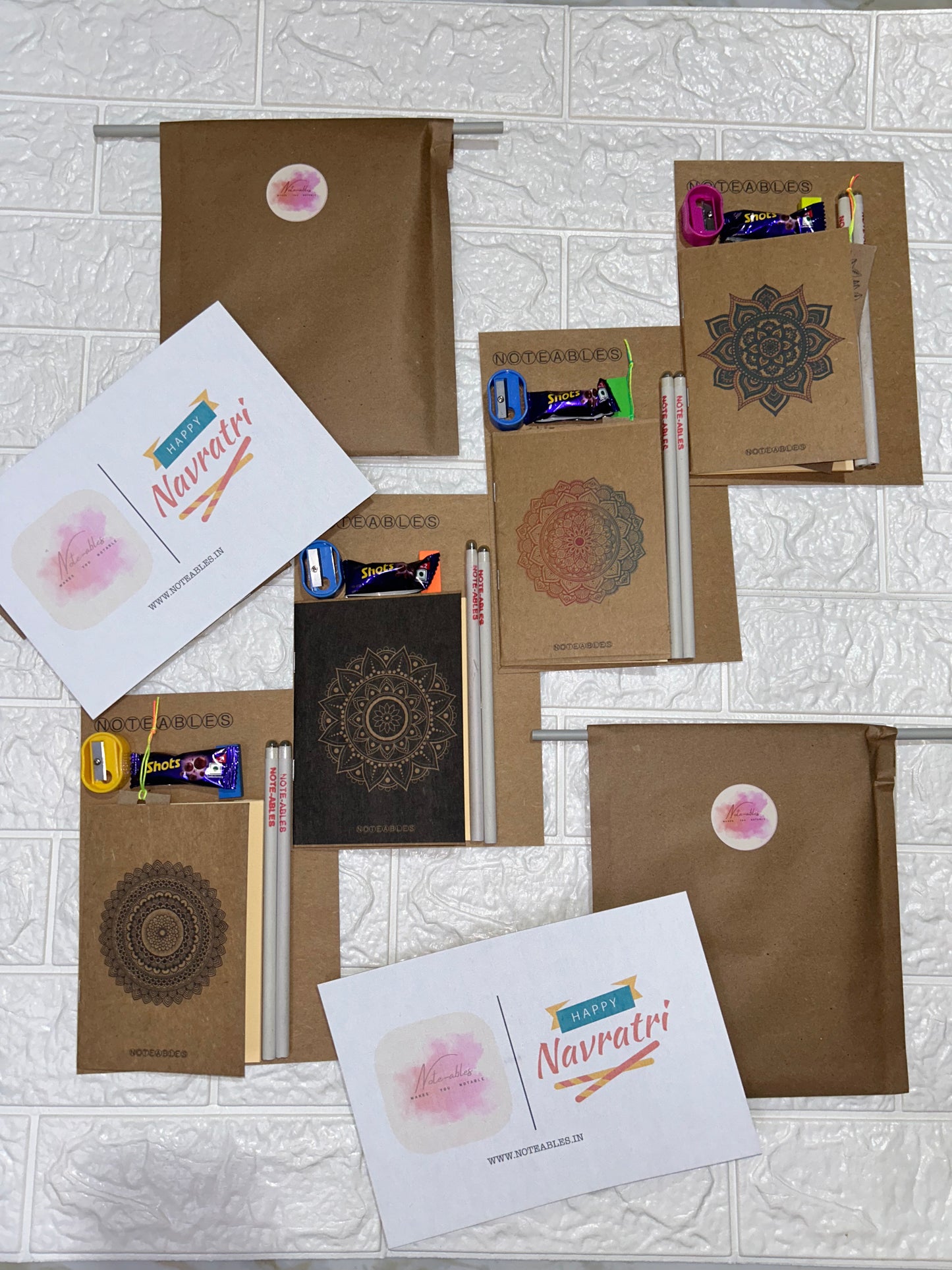 Navaratri Combo: A6 Diary, Plantable Pencils, Eraser (Pack of 1 Combo)