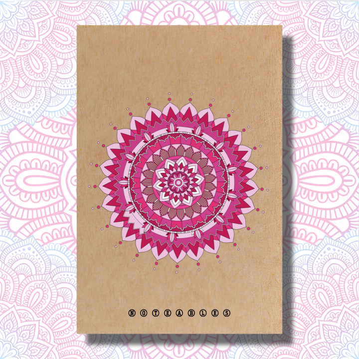 Eco-Friendly Kraft Modern Mandala Art Notebook