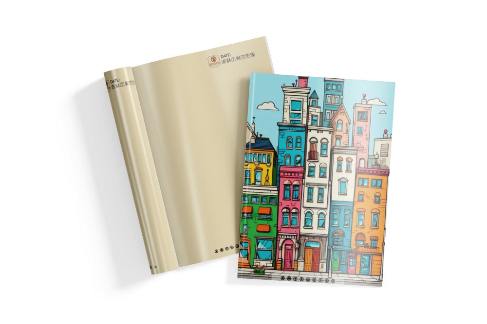 WHIMSICAL CITYSCAPES NOTEBOOK A5