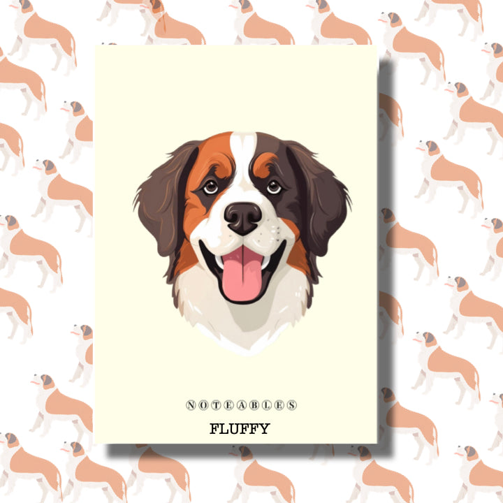 St. Bernard Themed Notebook A5