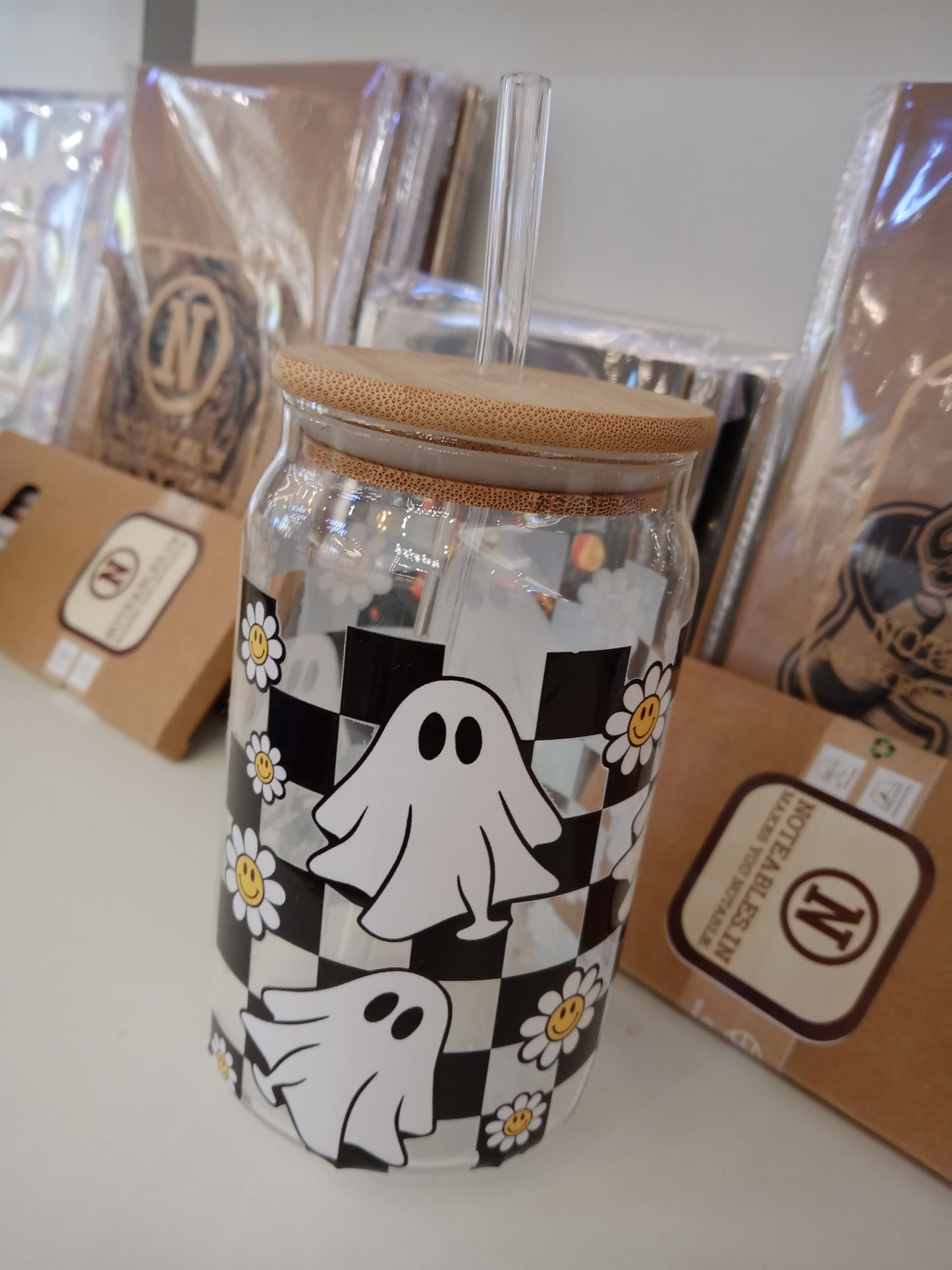 Ghosts & Flowers Glass Tumbler