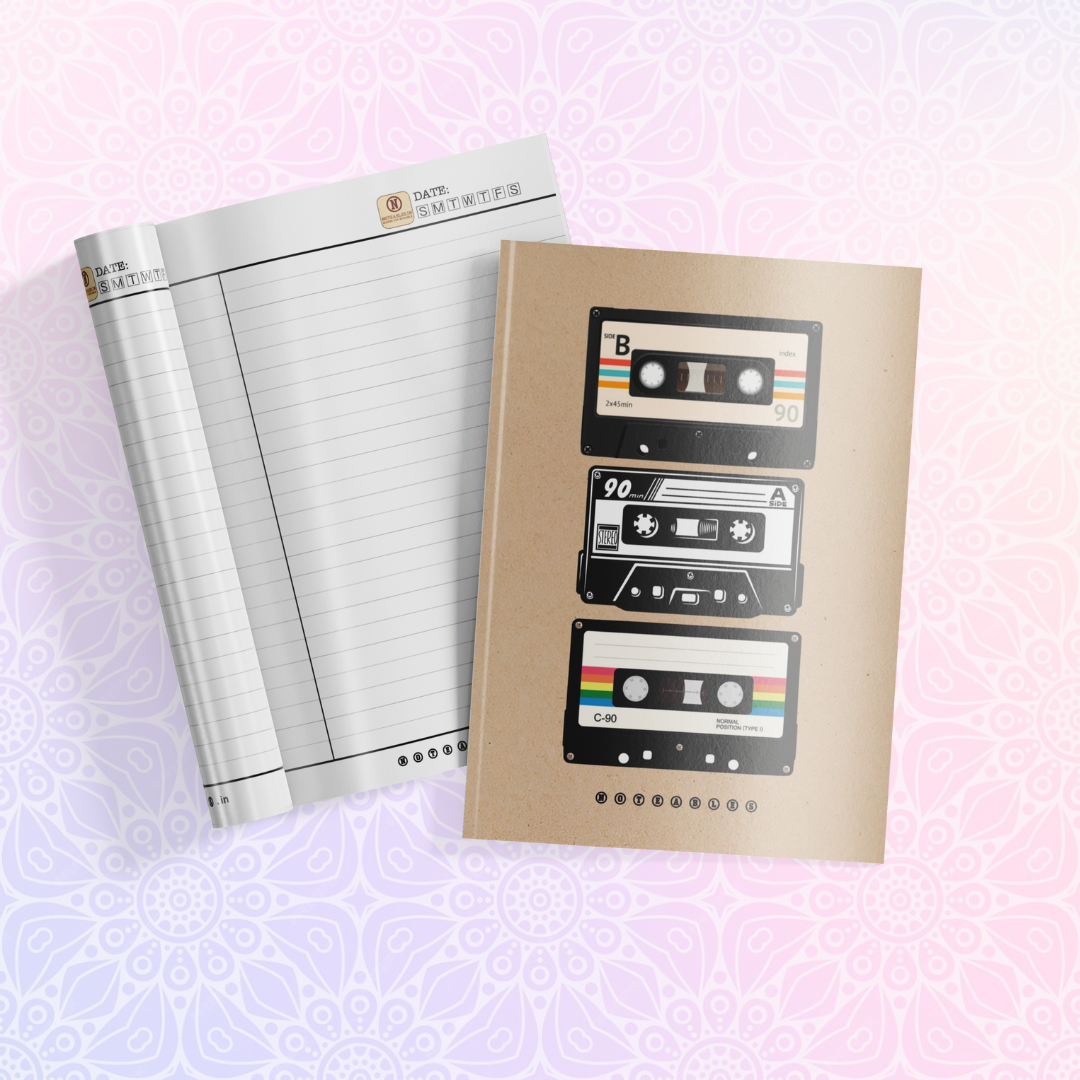 KRAFT VINTAGE RADIO TAPE NOTEBOOK A5