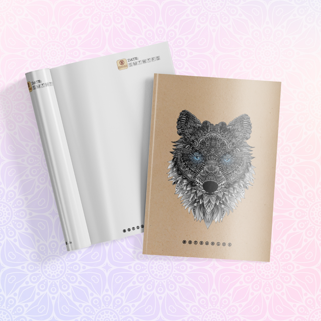 KRAFT ARTISTIC MANDALA WOLF NOTEBOOK A6