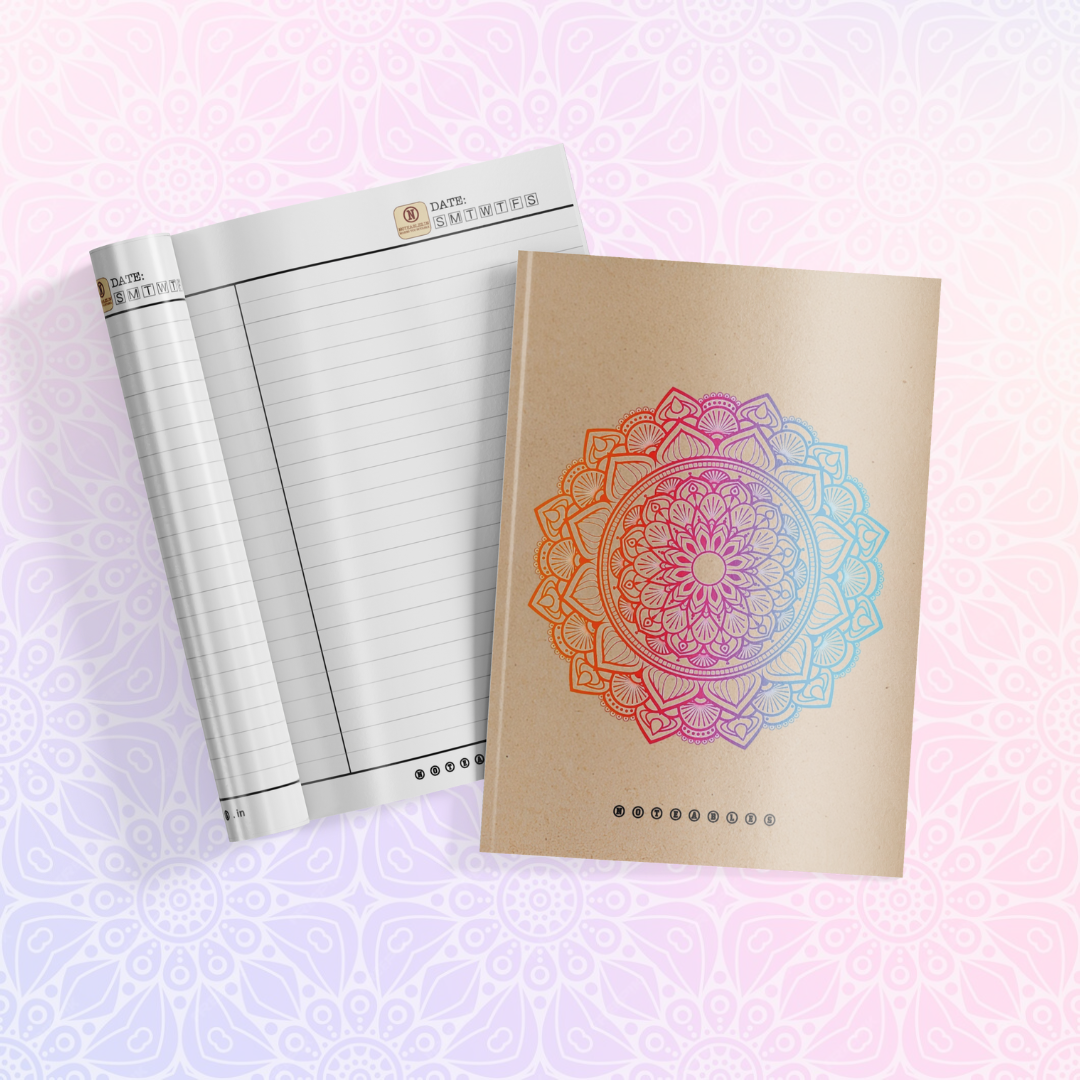 Kraft Vibrant Mandala Notebook A5