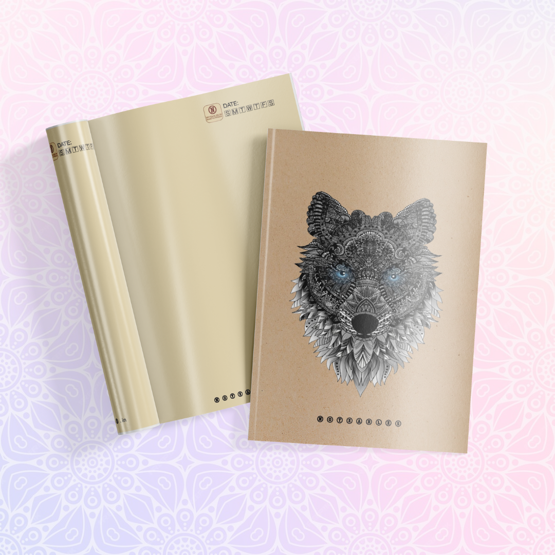KRAFT ARTISTIC MANDALA WOLF NOTEBOOK A6