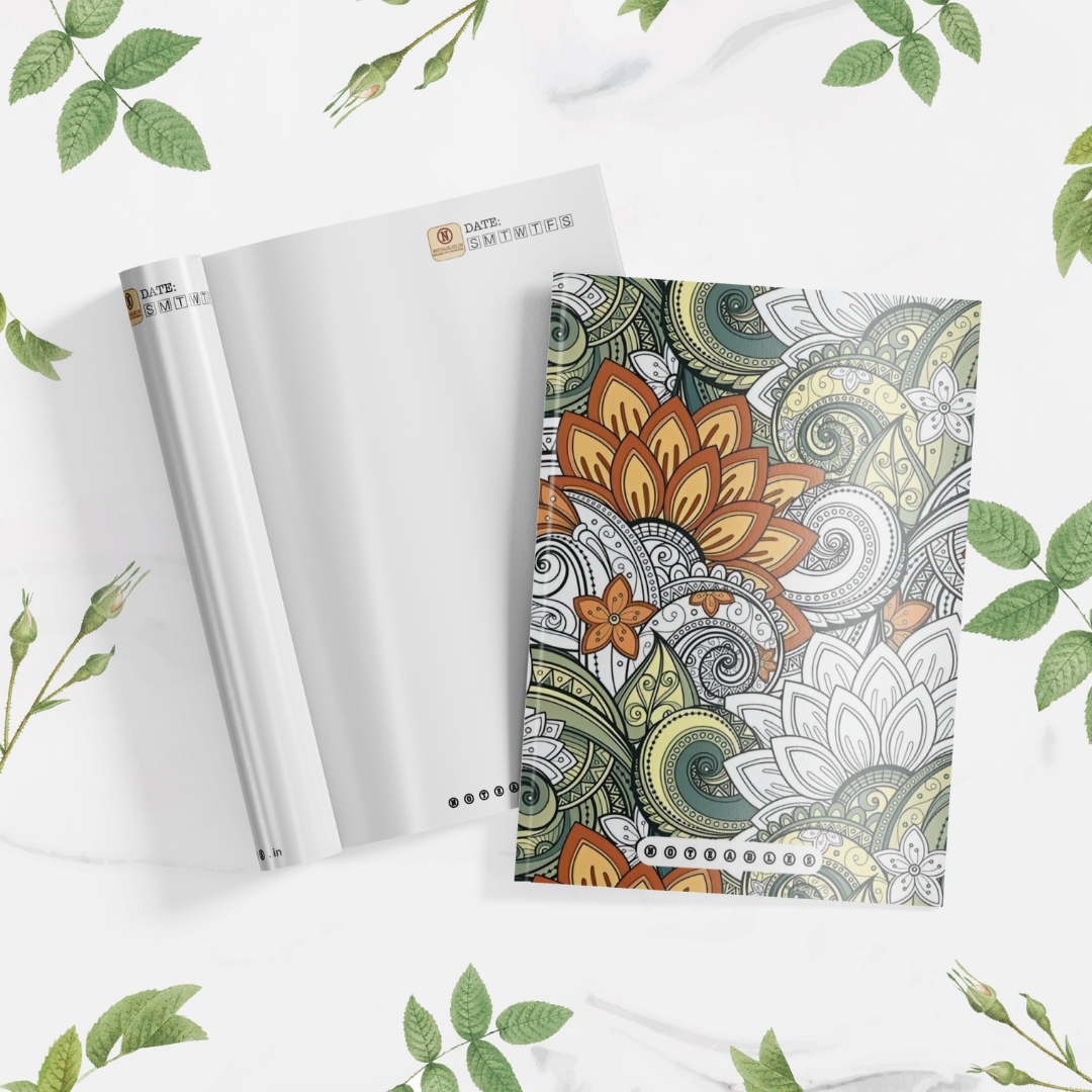Plantable Floral Motif Notebook A6