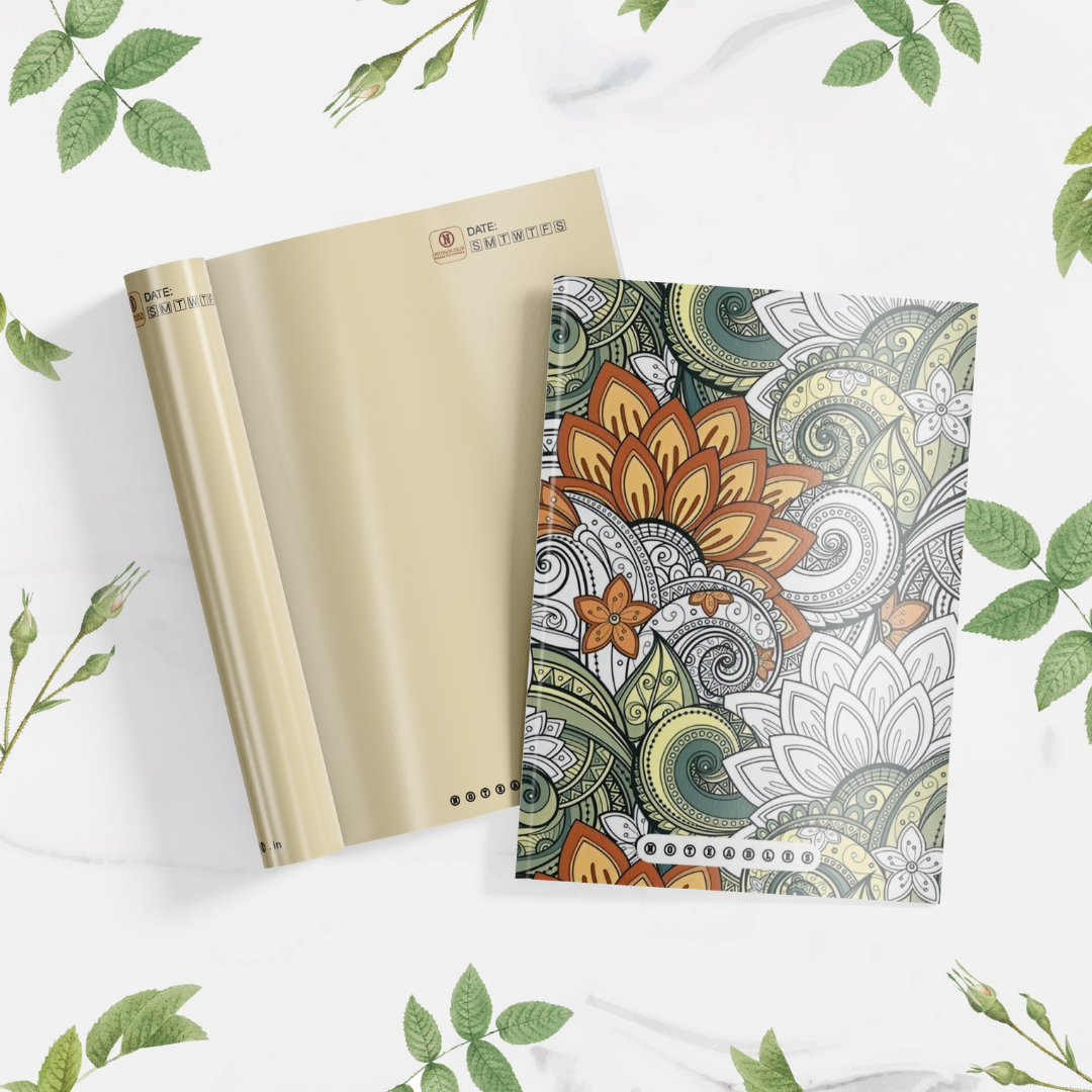 Plantable Floral Motif Notebook A6