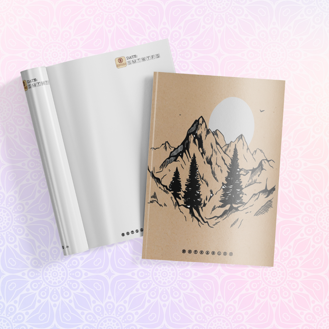 SHARP-EDGED MOUNTAINS KRAFT NOTEBOOK A5
