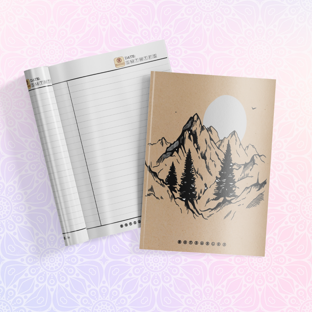 SHARP-EDGED MOUNTAINS KRAFT NOTEBOOK A5