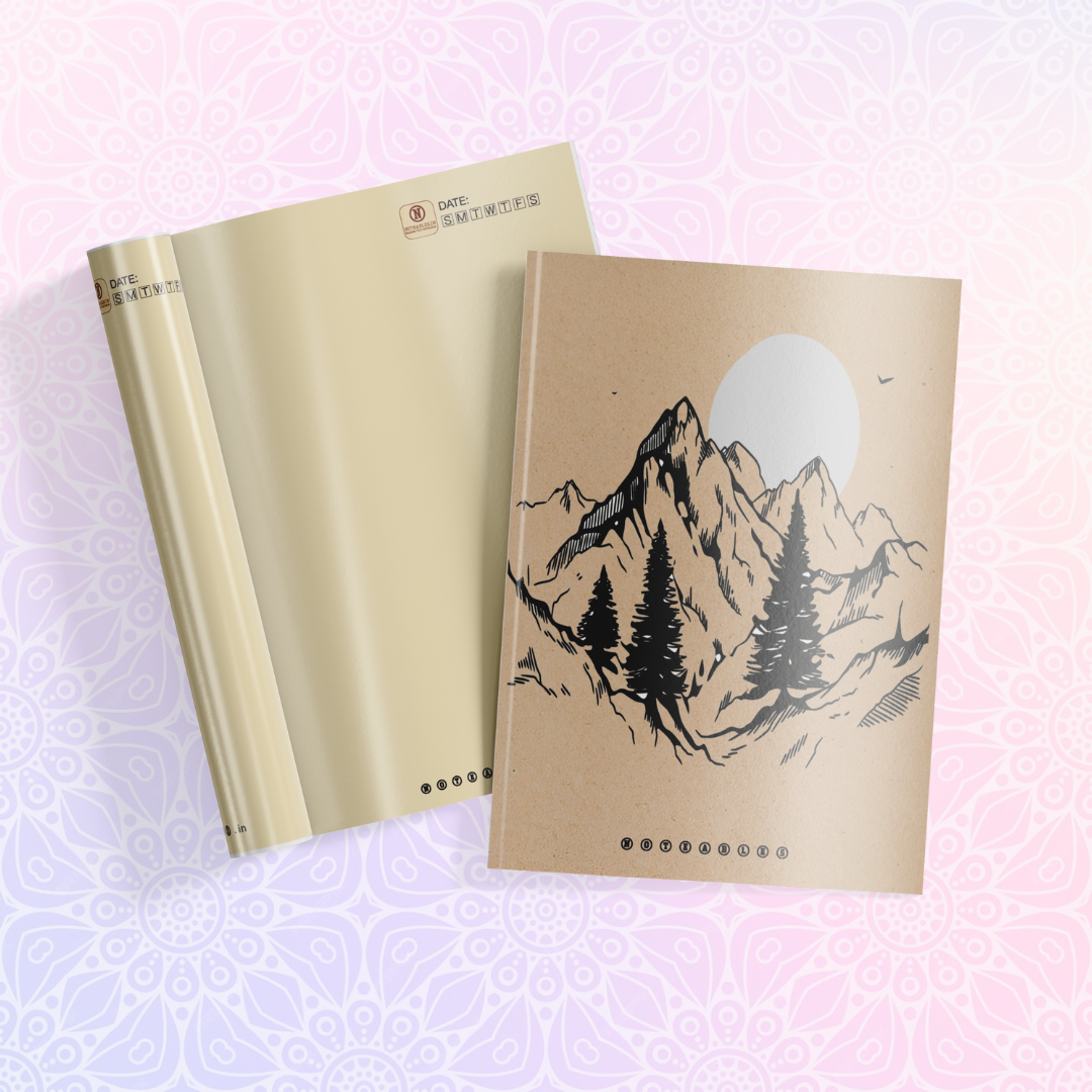 SHARP-EDGED MOUNTAINS KRAFT NOTEBOOK A5