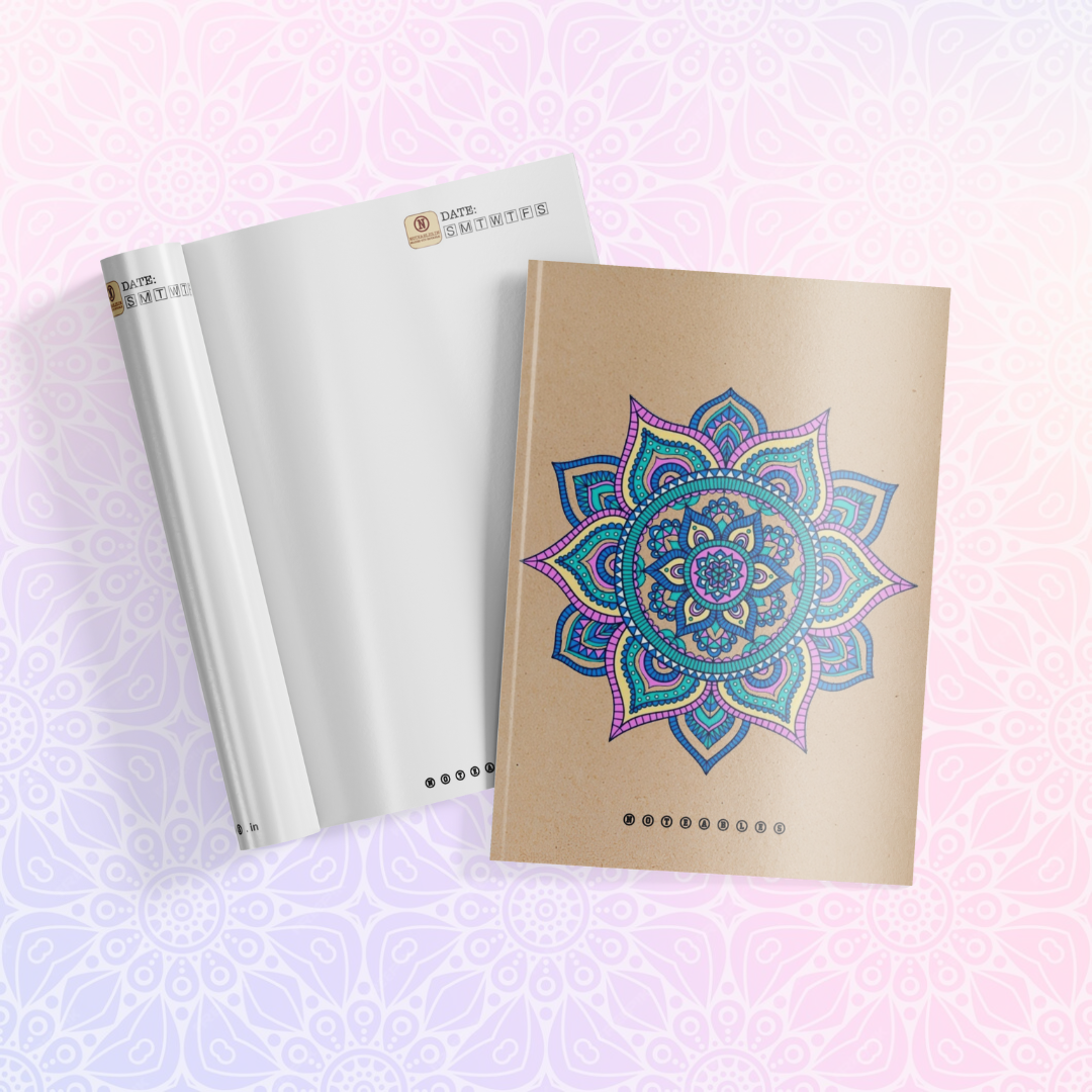 Kraft Radiant Rangoli Mandala Notebook A6