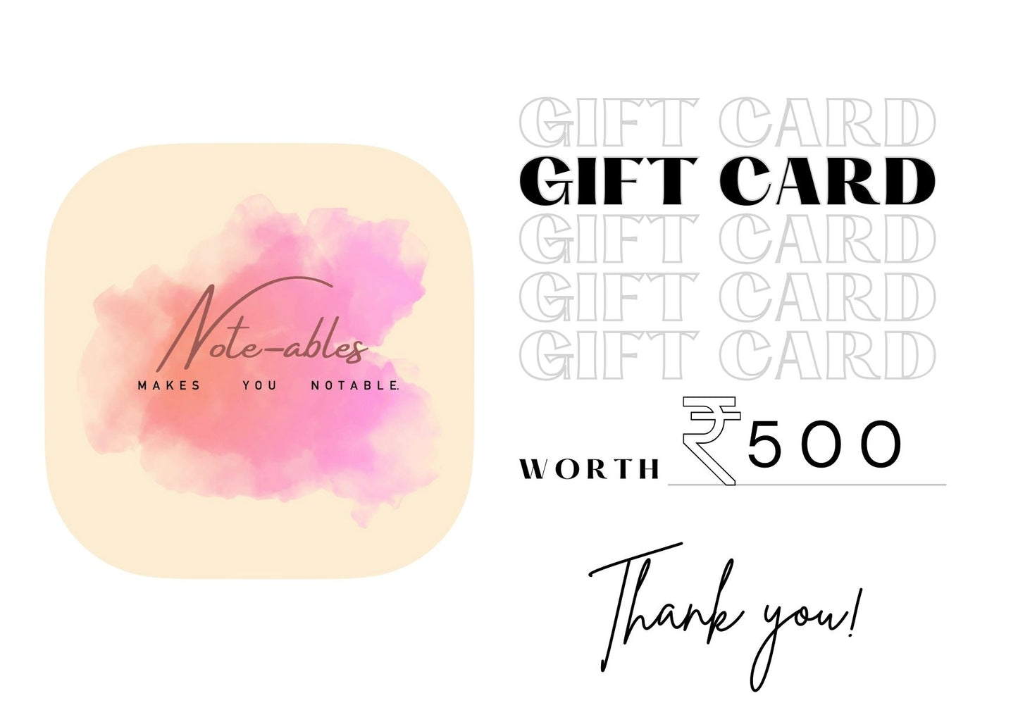 Noteables Gift Card