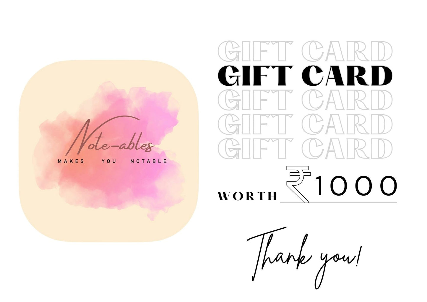 Noteables Gift Card