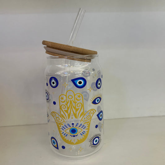 Evil Eye Glass Tumbler