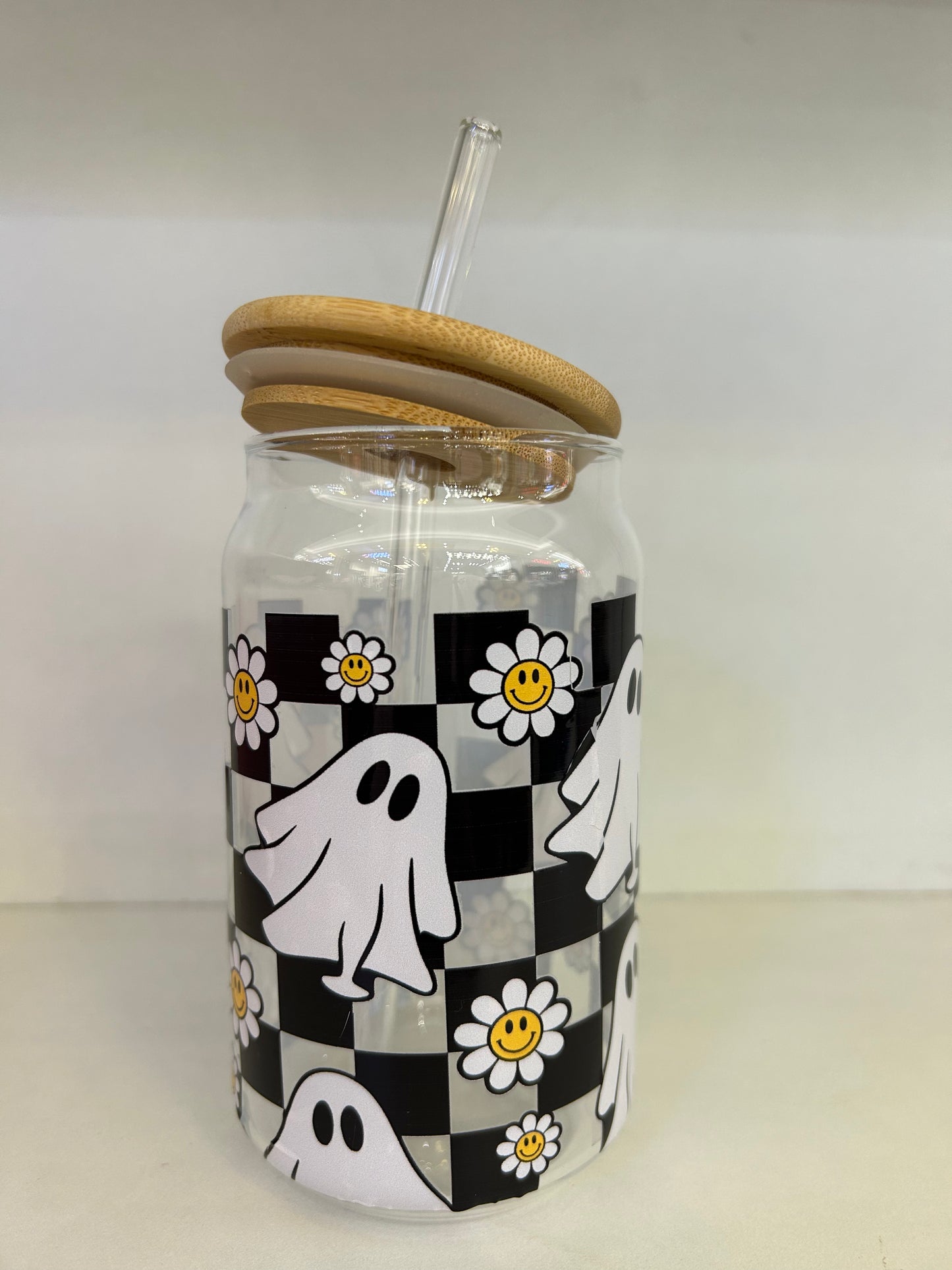 Ghosts & Flowers Glass Tumbler