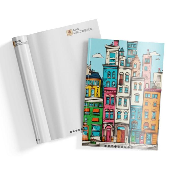 WHIMSICAL CITYSCAPES NOTEBOOK A5