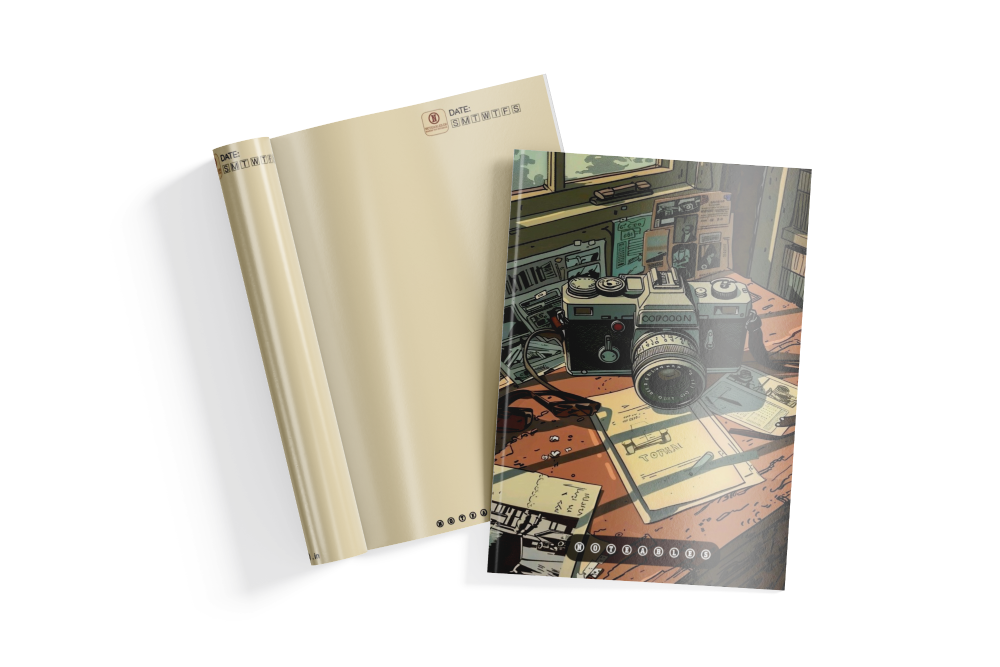Retro Camera Themed Notebook A5