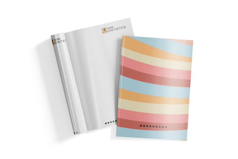 Multicolor Striped Abstract Wave Notebook A6