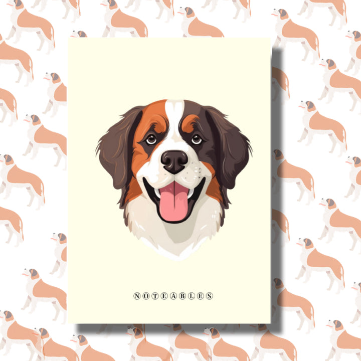 St. Bernard Themed Notebook A5