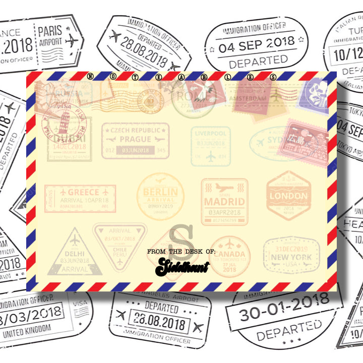 Airmail Notepad A5 (Vintage Yellow)