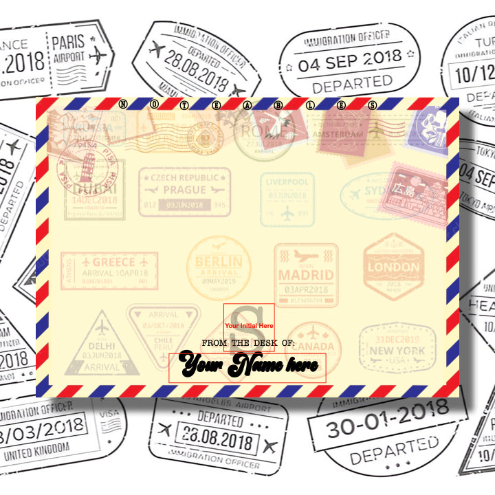 Airmail Notepad A5 (Vintage Yellow)