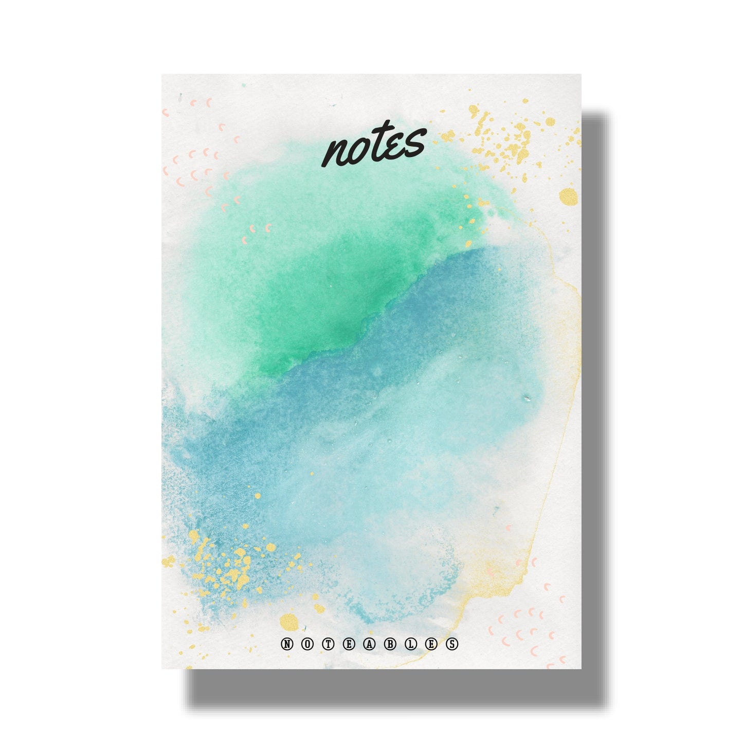 Aqua-Themed Notepad A6